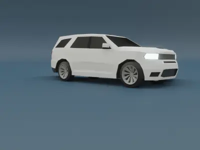 Dodge Durango suv 3D lowpoly model Low-poly 3D model