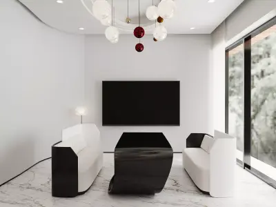 Contemporary Corporate Lobby Interior 3D model