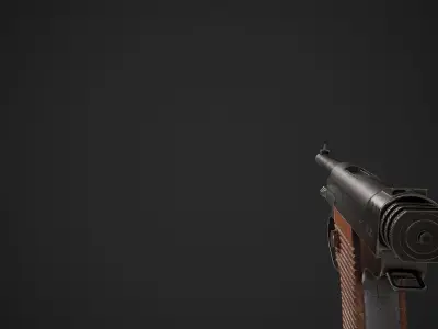 Type 14 Pistol Low-poly 3D model