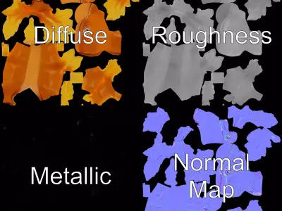 Orange Leafy Seadragon model pack Low-poly 3D model