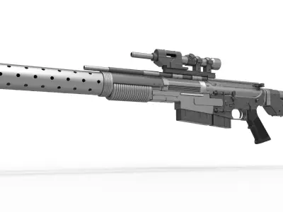 Sniper Blaster rifle A300 from the movie Rogue One 2016 3D model