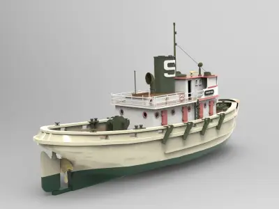 Steamship Karina 3D model