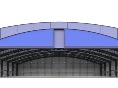 Airplane hangar 3D model