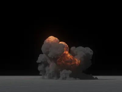 4 Explosion Animations High Resolution Pack 3D model