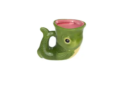Whimsical Fish Mug Animal Cup with Tail Handle 3D print model