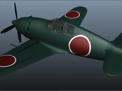 Famous aircraft J2M3 alias Jack of Japan 3D model
