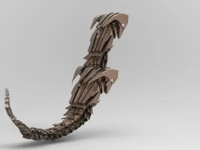 Octopus Tail robot pieces collection 12 models 3D model