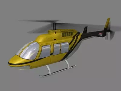 Jet Ranger V4 Helicopter Low-poly 3D model