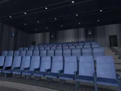 Modern Cinema Hall 08 Low-poly 3D model
