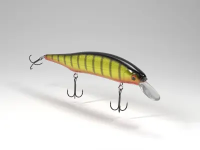 Crankbait fishing lure  3D model