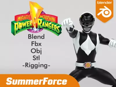 Black Ranger - Power Ranger 3D model