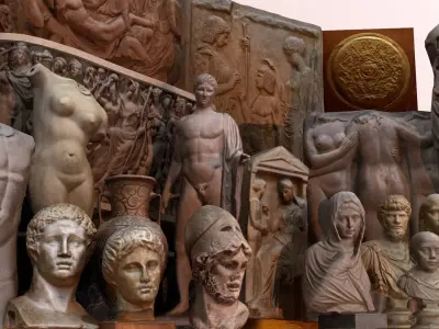 Museum pack - Ancient Greece and Rome Low-poly 3D model