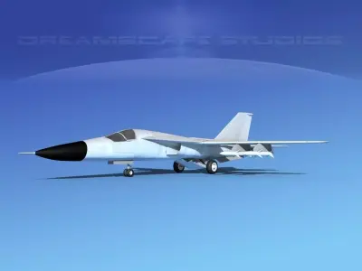 General Dynamics F-111 Aardvark Bare Metal 3D model