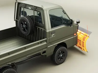 Kei-Truck V Snowplow 3D model