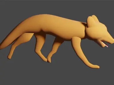 Low Poly Fox Model 3D model