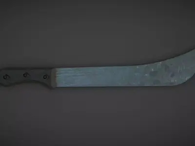 machete knife Low-poly 3D model