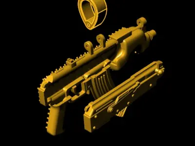 Gun Necklace 3D print model