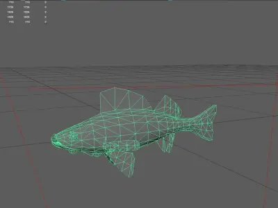 Panfish Low-poly 3D model