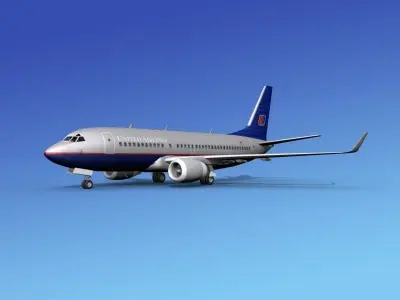 Boeing 737-700ER United Airlines 3D model