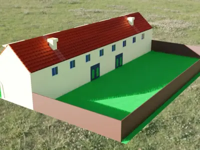 Low-rise House Free 3D model