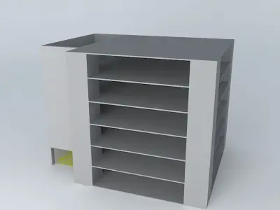 Parking stack of shelves Free 3D model