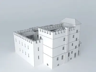 Fortress medieval castle Free 3D model