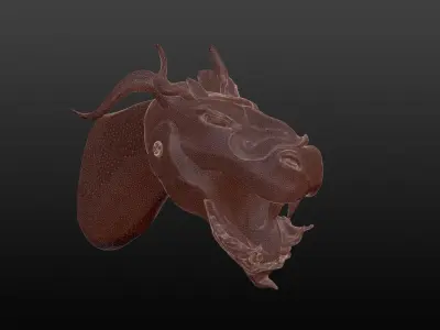 Snake - Dragon head 3d model - Sculptris 3D model