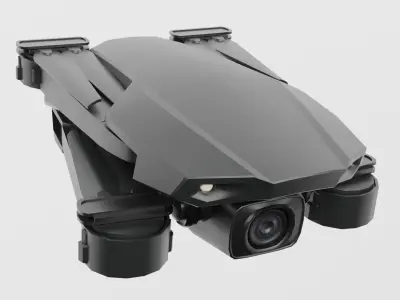 Low Poly Drone avec HD E99 Low-poly 3D model