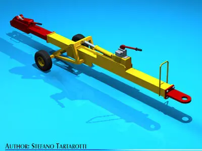 Airport tow bar 3D model