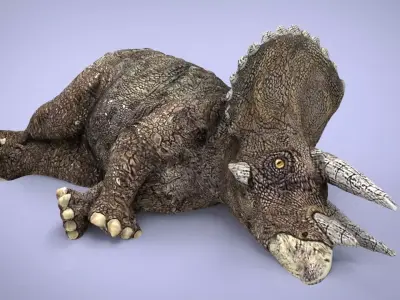 TRICERATOPS dinosaur Low-poly 3D model