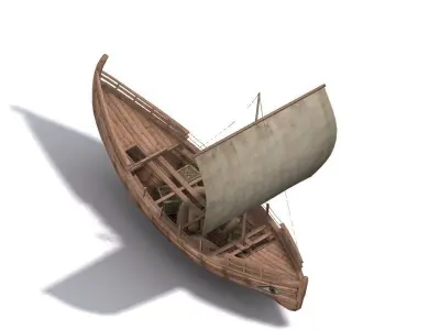 Kyrenia Ancient Trade Ship Low-poly 3D model