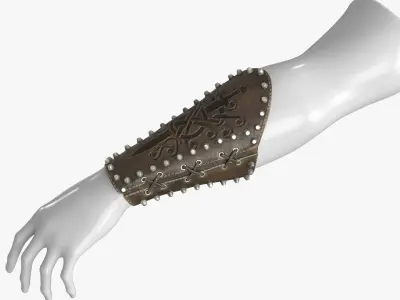 Embossed Arm Bracers Low-poly 3D model