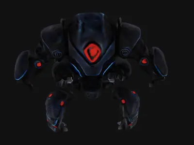 Sci-fi robot Free low-poly 3D model