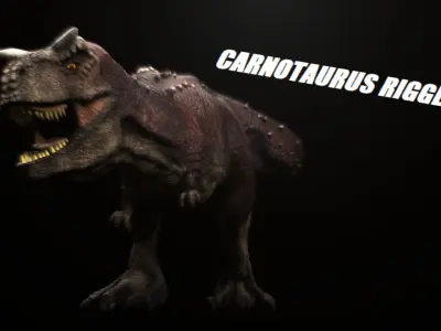 Carnotaurus Rigged 2018 3D model