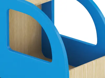 Wooden Helicopter Toy 3D model