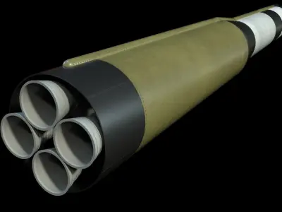 Minuteman III ICBM Missile Low-poly 3D model