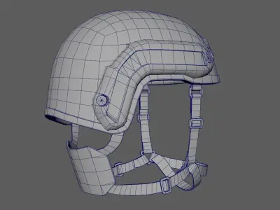 Military Helmet Low-poly 3D model