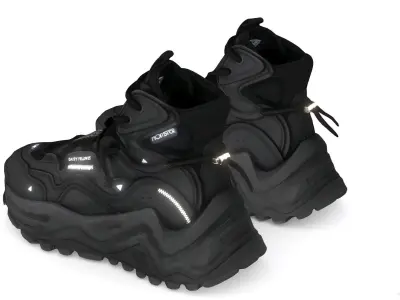 cyberpunk techwear sneaker trainer scifi future sneaker 31 Low-poly 3D model