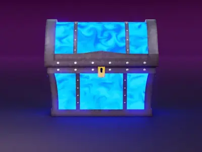 Magical Treasure Chest Low-poly 3D model