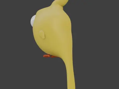 Cartoon Bird Not Rigged 3D model