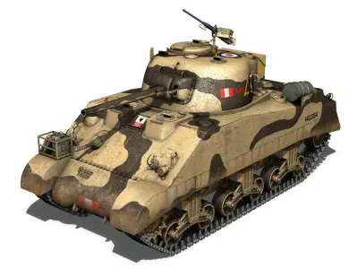 British Shermans - Collection 3D model