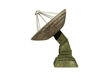 Parabolic antenna high detail  Low-poly 3D model