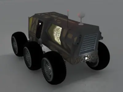 Space Car rover Free low-poly 3D model