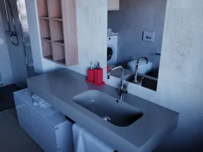 Washbasin cabinet Legnobagno Freedom F90 Free 3D model