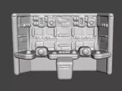 6MM SCALE COMPUTER TERMINALS MINIATURE MODELS SET FOR SCIFI GAME 3D print model