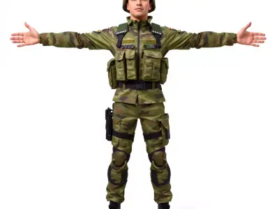 Tactical Soldier model pack Low-poly 3D model