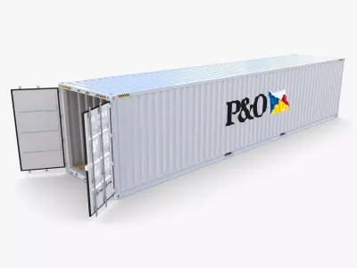 40ft Shipping Container PO v2 3D model