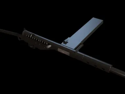 Sten Mark II Submachine Gun Low Polygon Model Low-poly 3D model