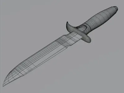 Combat Dagger Low-poly 3D model