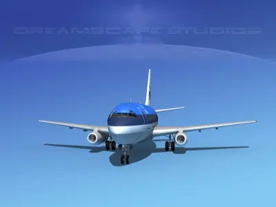 Boeing 737-100 KLM Royal Dutch Airlines 3D model